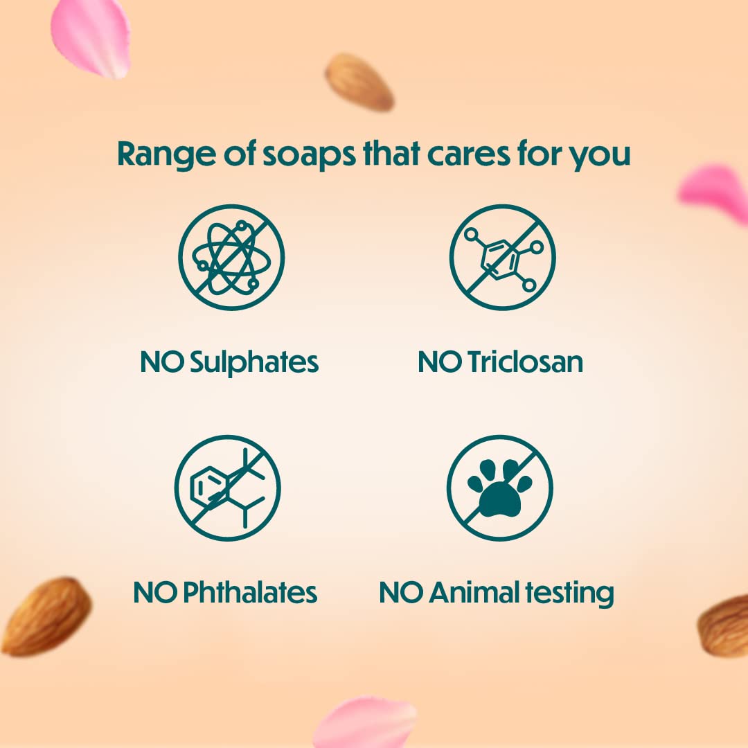 Himalaya Herbals Soap, Almond and Rose, 125g ,