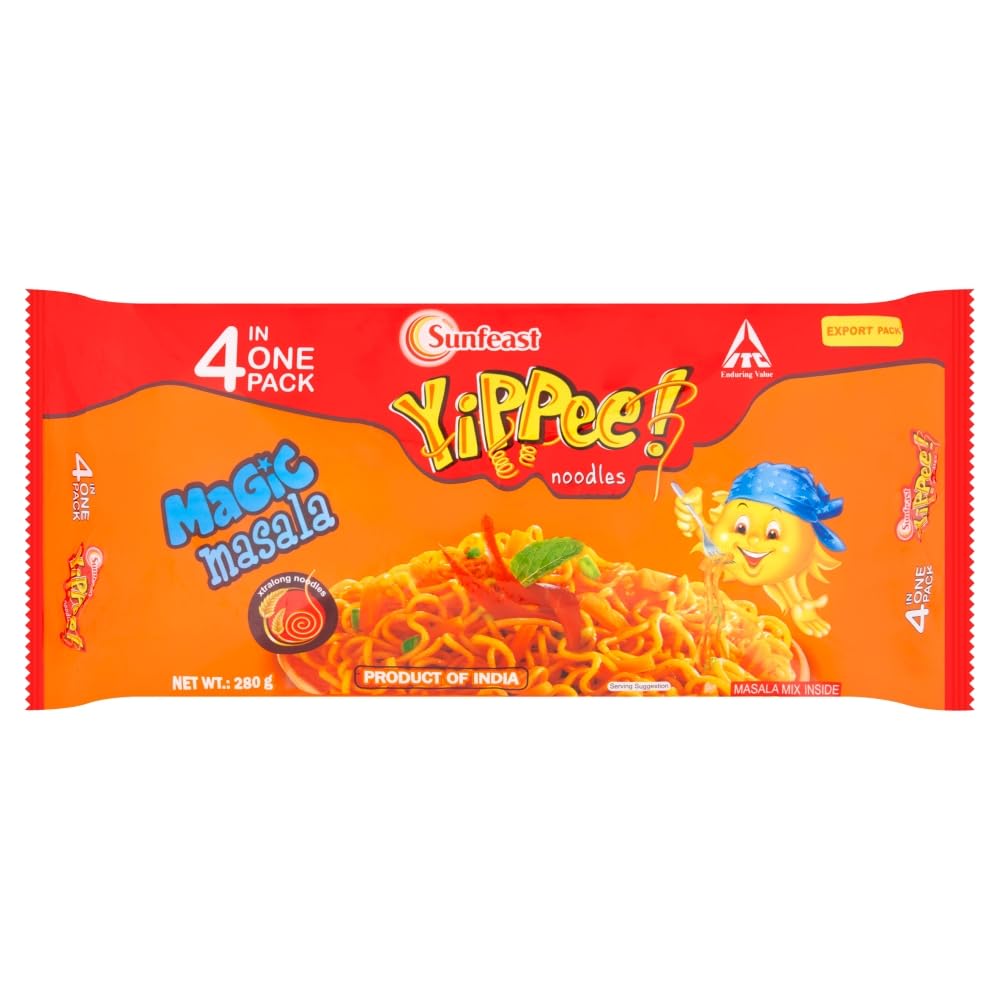 Sunfeast YiPPee! Magic Masala, Instant Noodles (Pack of 4), 240g