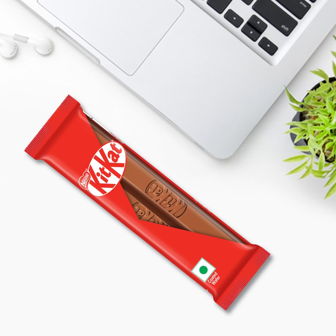 KIT KAT 2 Fingers, Choco Coated Wafer Bar, 19g, Pack