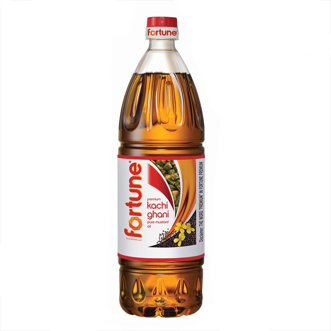 Fortune Kachi Ghani Oil, Mustard, 455g / 500ml (Pet Bottle) (Weight may vary)