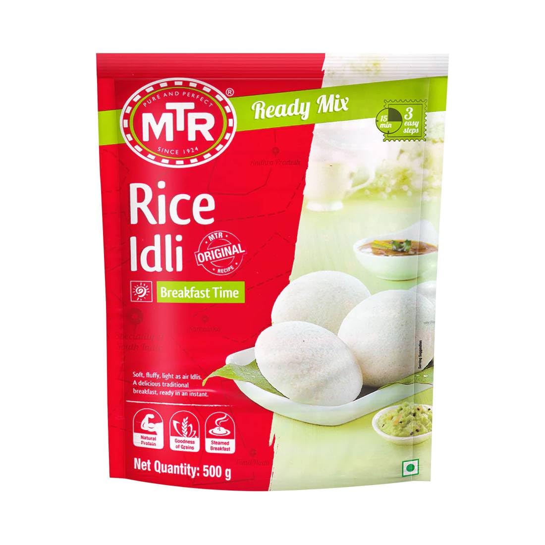 MTR Rice Idli Mix -  Quick Breakfast | Instant Ready to Cook Mix |  500g MTR