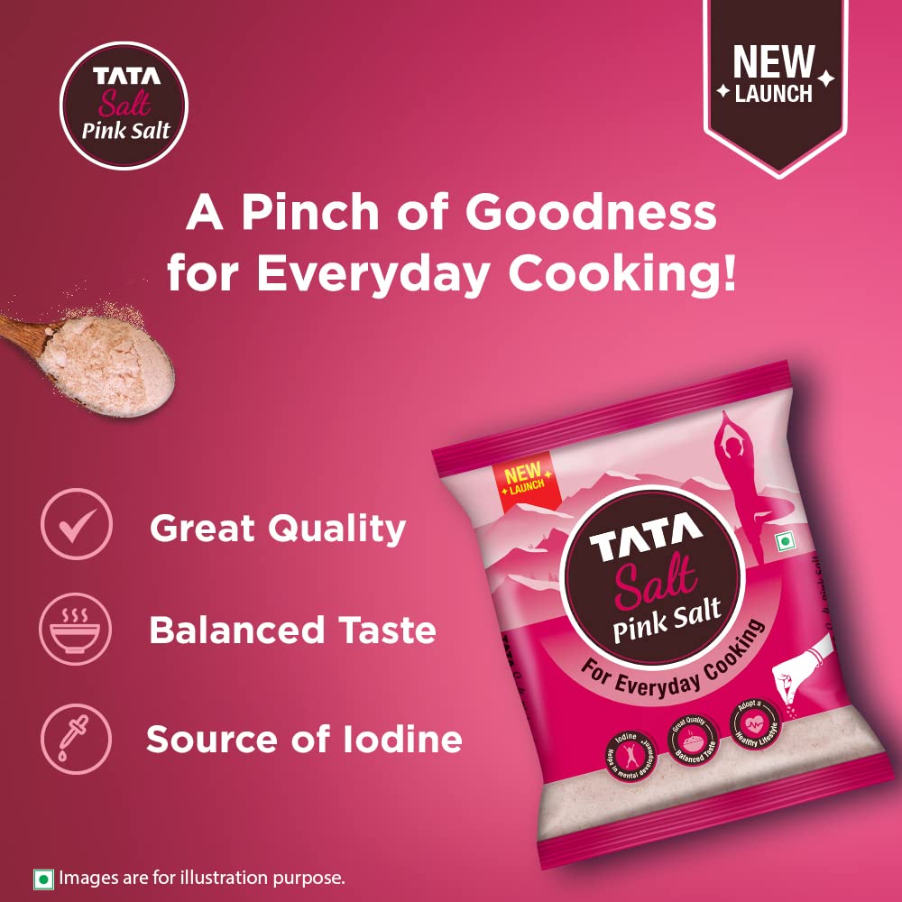 Tata Salt Pink Salt, 1kg, Rock Salt =TATA SALT