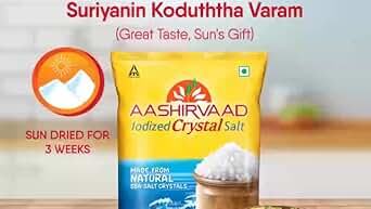 Aashirvaad Iodized Crystal Salt, 1kg