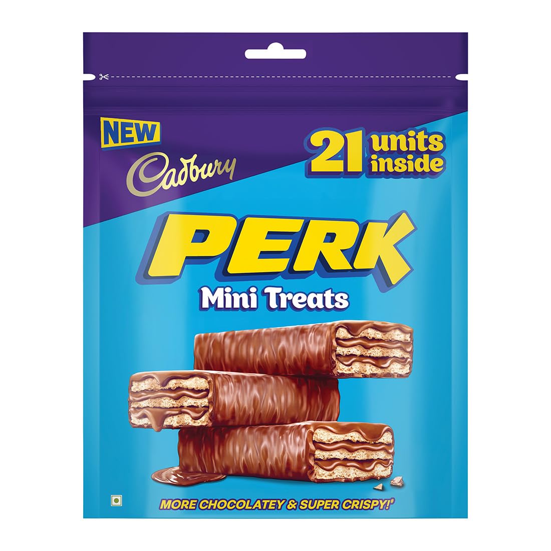 Cadbury Perk Mini Treats Chocolate Coated Wafers Bars, 115.5 g