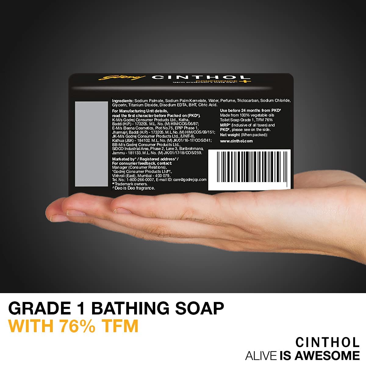Cinthol Health+ Soap, 100g - 99.9% Germ Protection | Insta Deo Fragrance | Soaps For Bath |  For All Skin Types