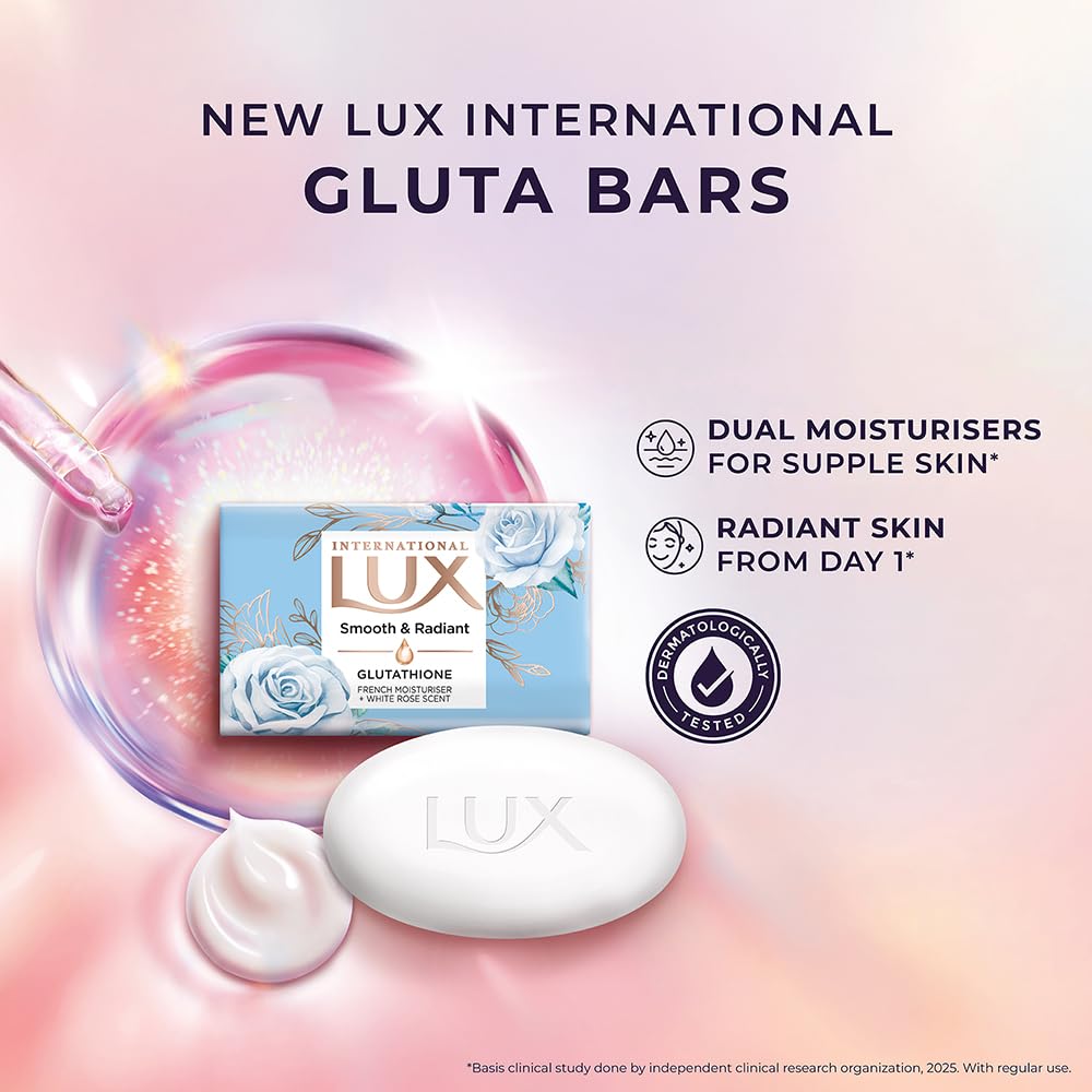 LUX International Smooth & Radiant Bathing Soap   LUXURIOUS BATHING EXPERIENCE,
