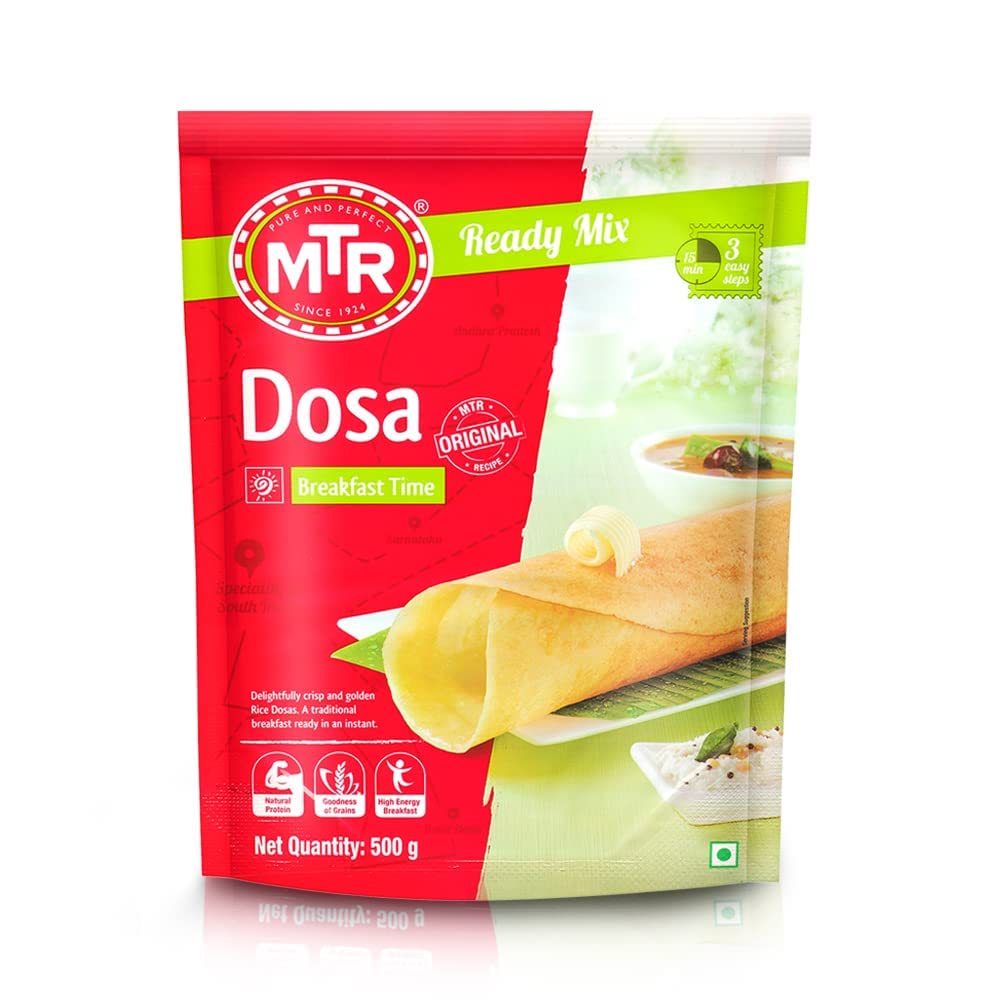 MTR Plain Dosa Mix - | Quick Breakfast | Instant Ready to Cook Mix | 500g  (డోసా రవ్వ మిక్స్