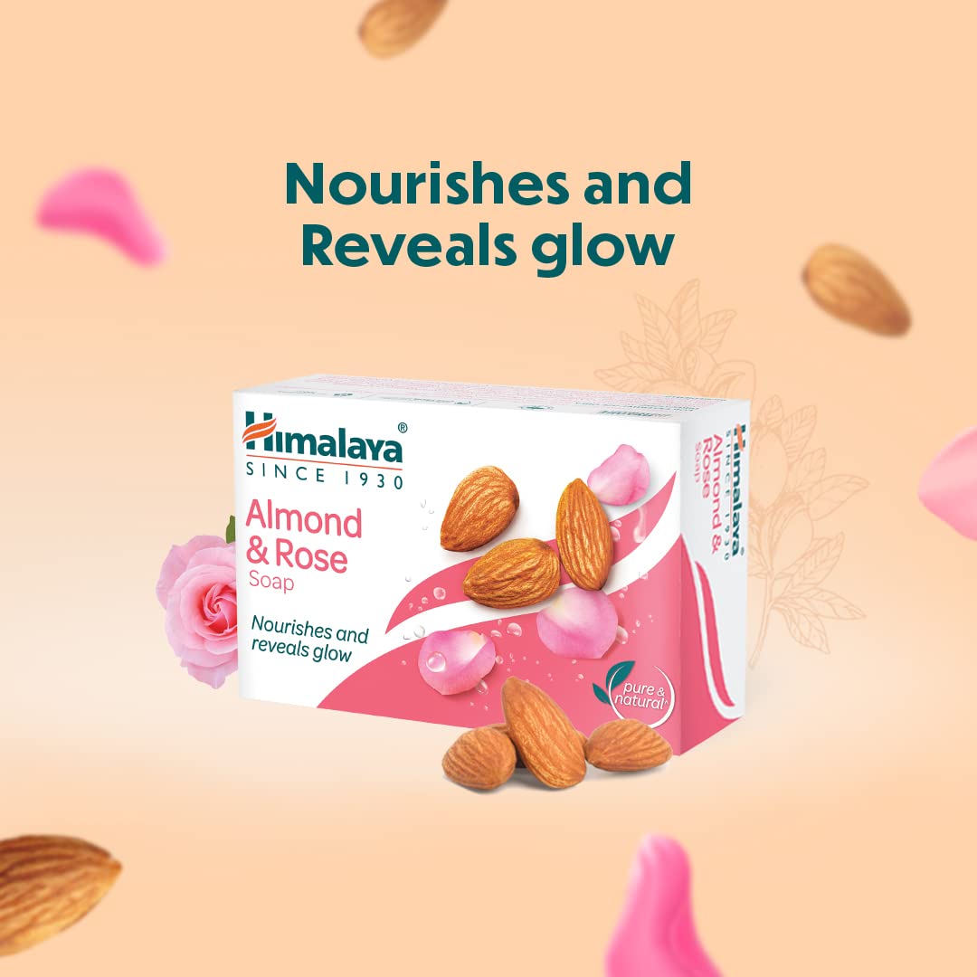Himalaya Herbals Soap, Almond and Rose, 125g ,