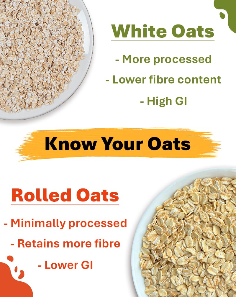 True Elements Rolled Oats 1.2 kg - Diet Food | 100% Wholegrain | Jumbo Oats useful for oatmeal