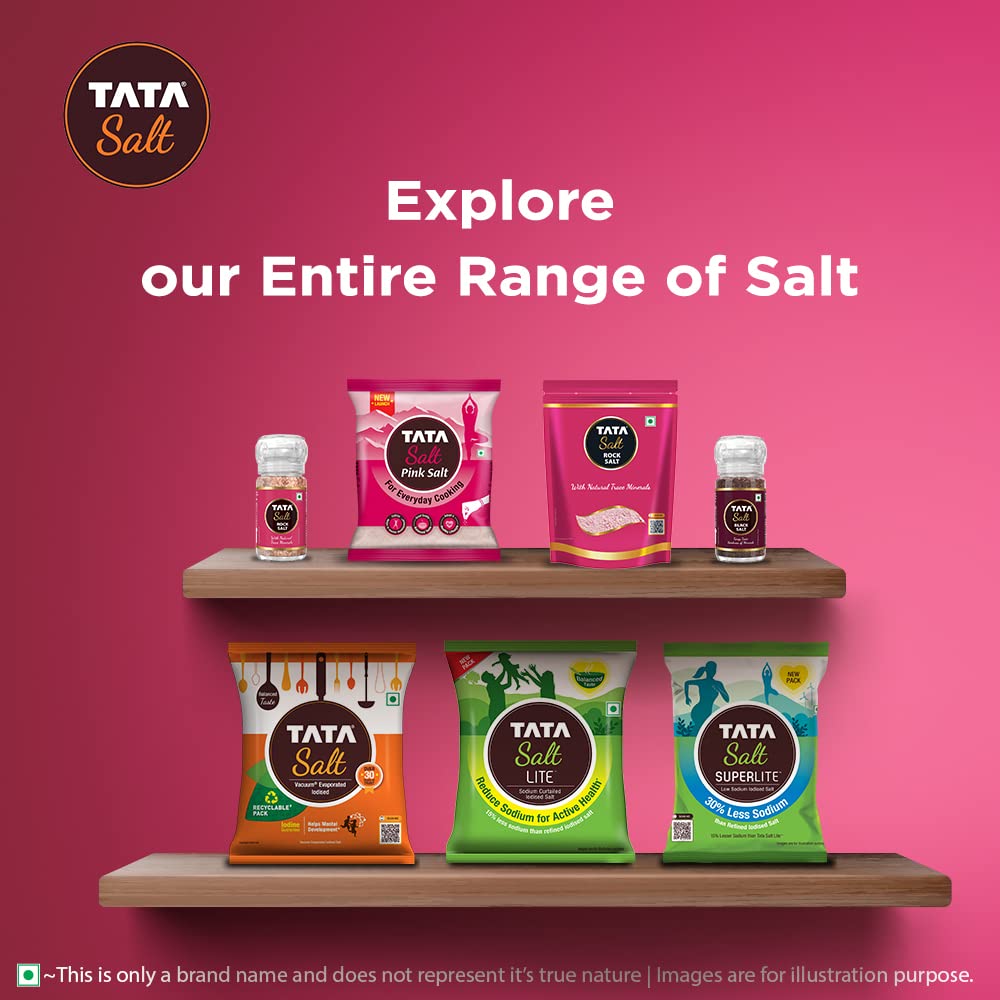 Tata Salt Pink Salt, 1kg, Rock Salt =TATA SALT