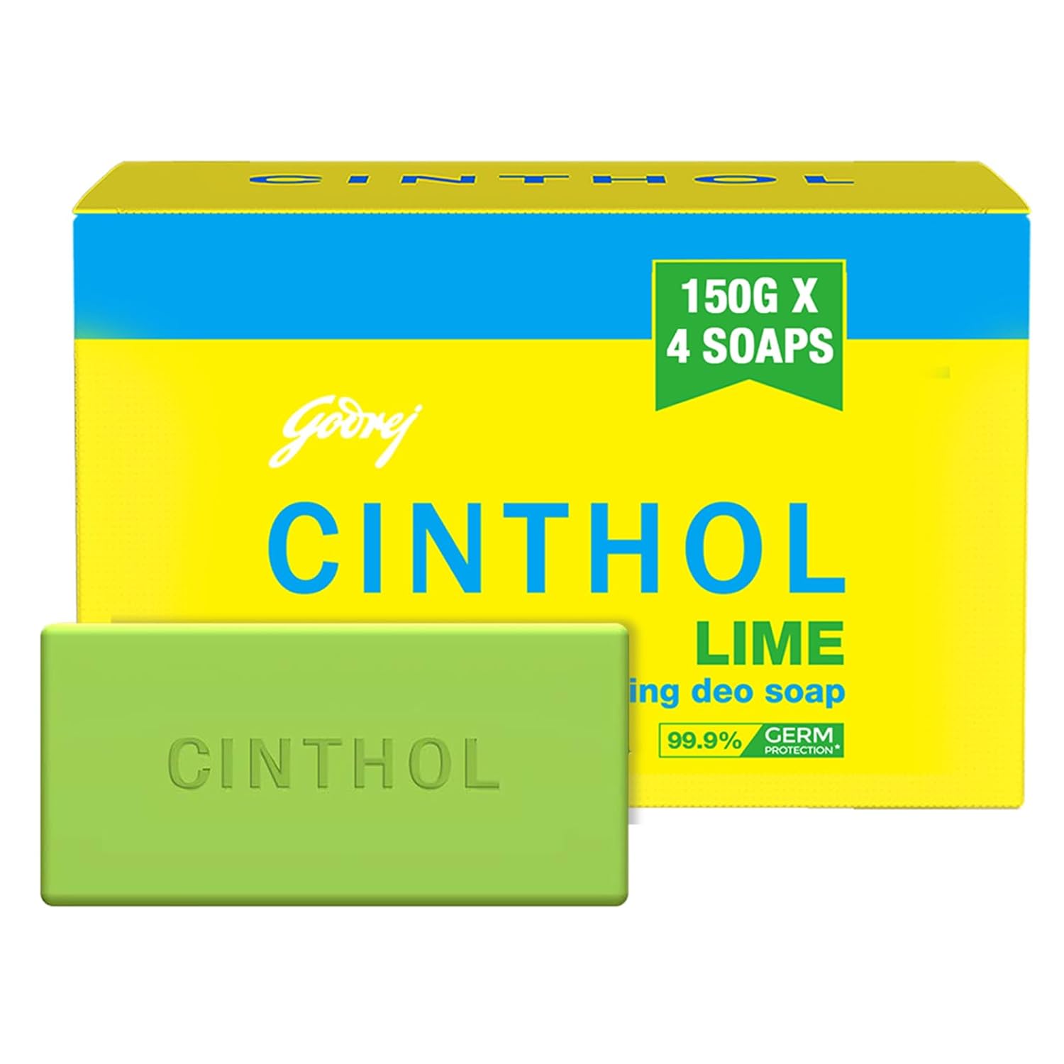 Cinthol Lime Soap, 150g  | For All Skin Types
