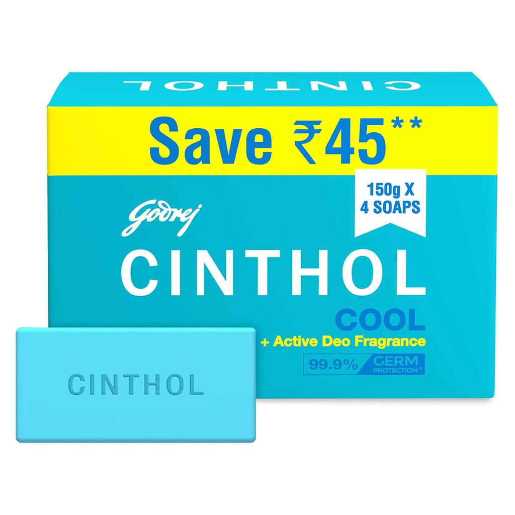 Cinthol Cool Soap, 150g| with Icy-cool Menthol  | For All Skin