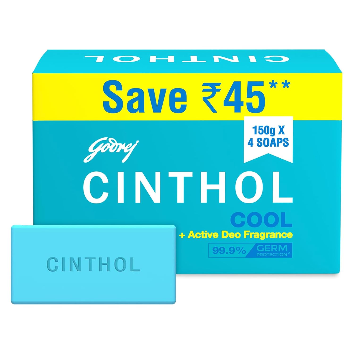 Cinthol Cool Soap, 150g| with Icy-cool Menthol  | For All Skin