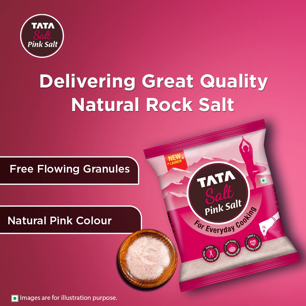 Tata Salt Pink Salt, 1kg, Rock Salt =TATA SALT