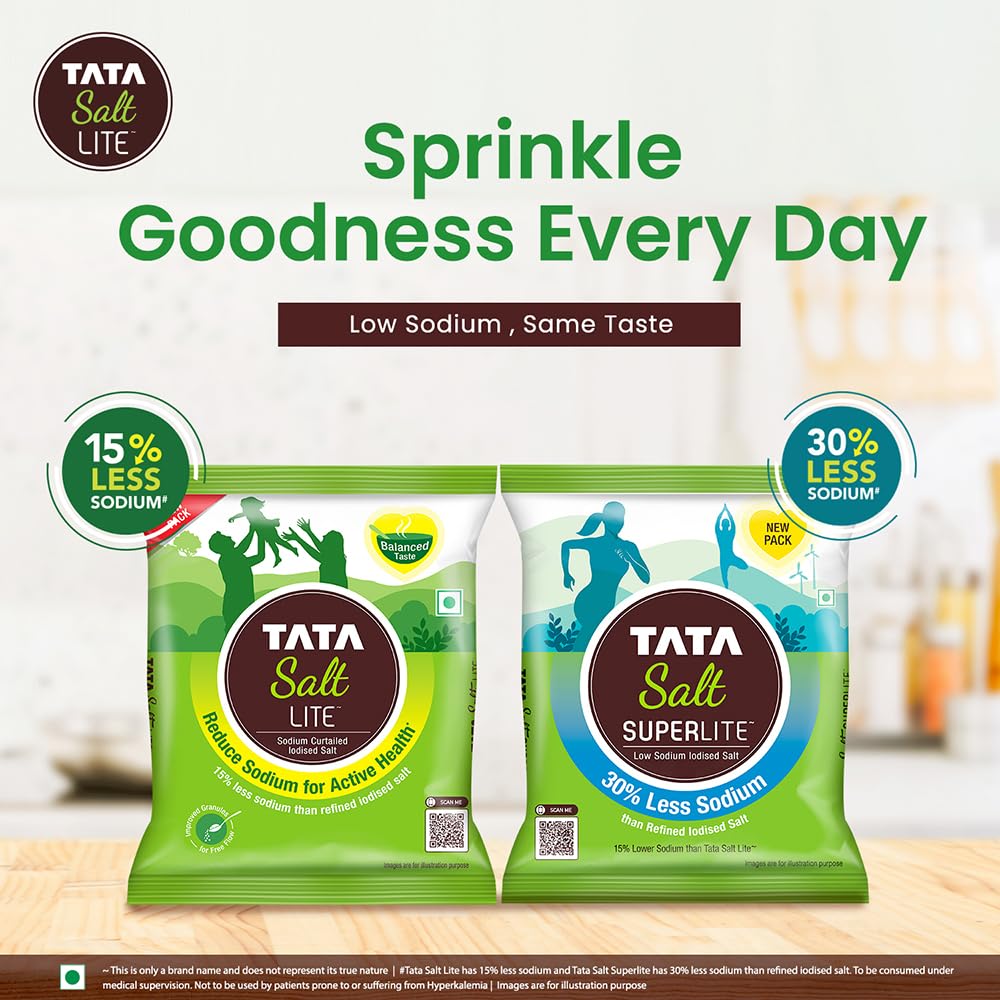Tata Salt Lite, Low Sodium, 1kg TATA SALT