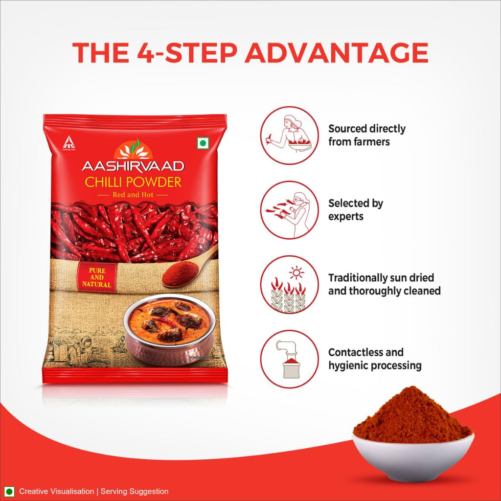 Aashirvaad Red Chilli Powder (ఎరుపు మిరియాల పొడి)