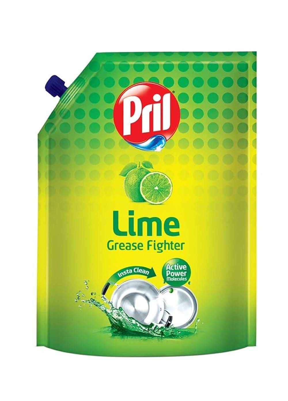 Pril Lime Liquid Dishwash Gel - 850ml Pouch