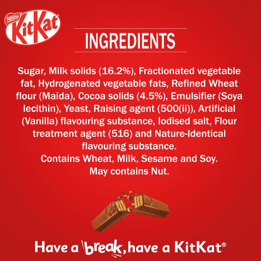 KIT KAT 3 Fingers, Choco Coated Wafer Bar, 28.5g, Pack