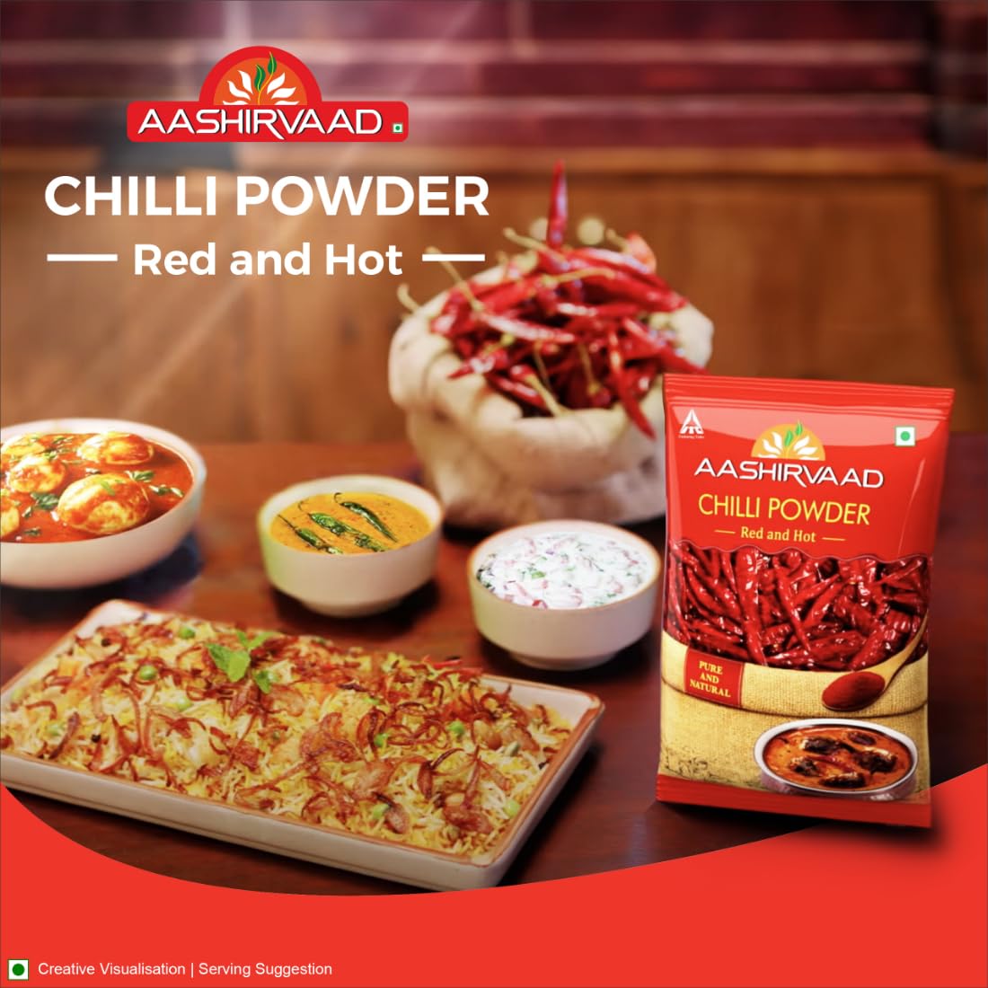 Aashirvaad Red Chilli Powder (ఎరుపు మిరియాల పొడి)