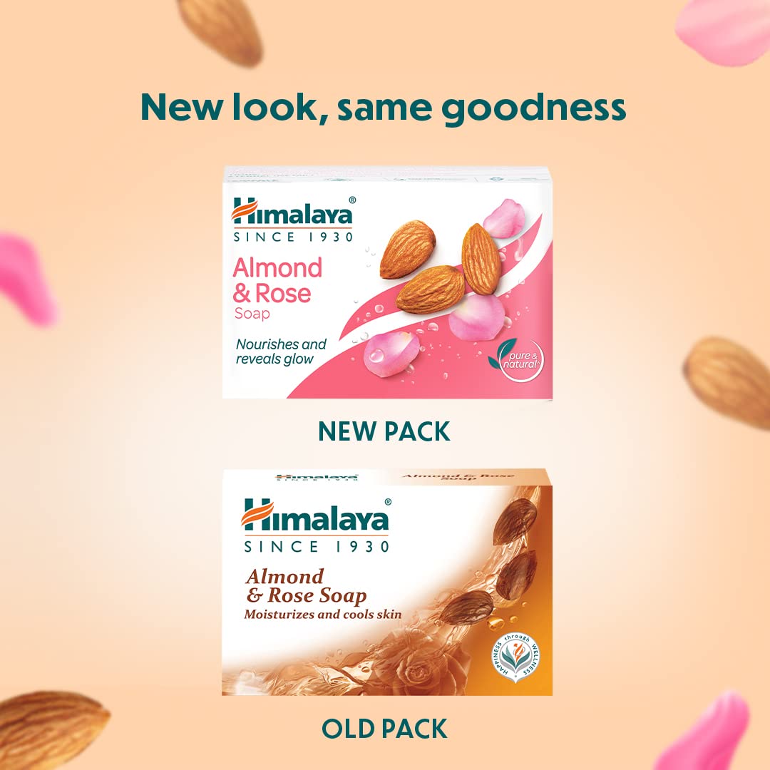 Himalaya Herbals Soap, Almond and Rose, 125g ,