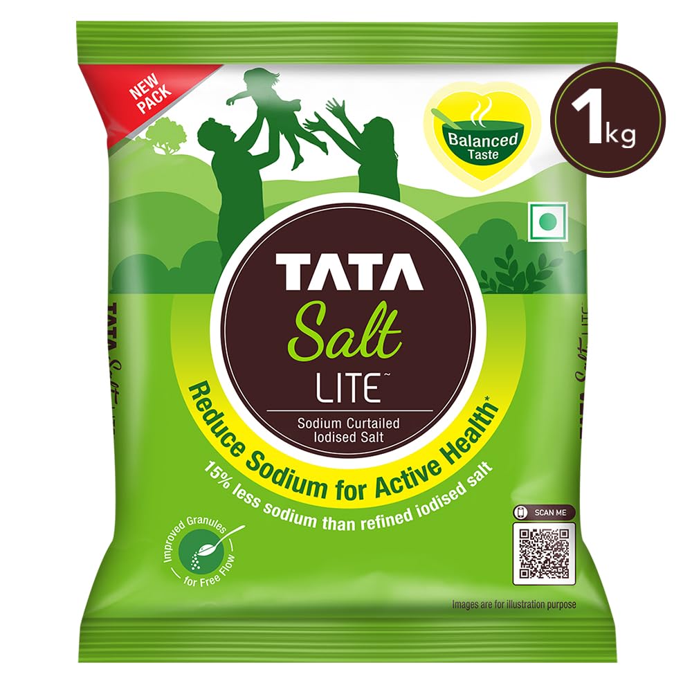 Tata Salt Lite, Low Sodium, 1kg TATA SALT