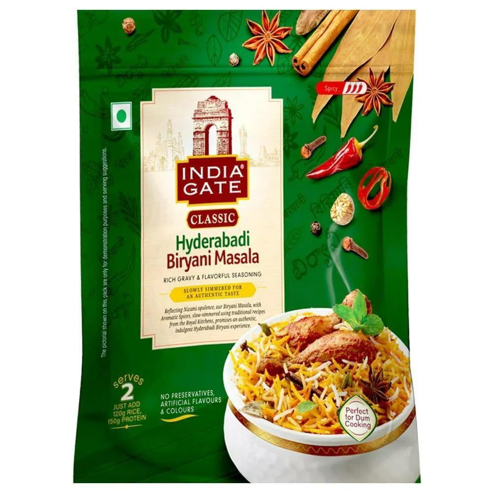 India Gate Classic Hyderabadi Biryani Masala 70 gm Box