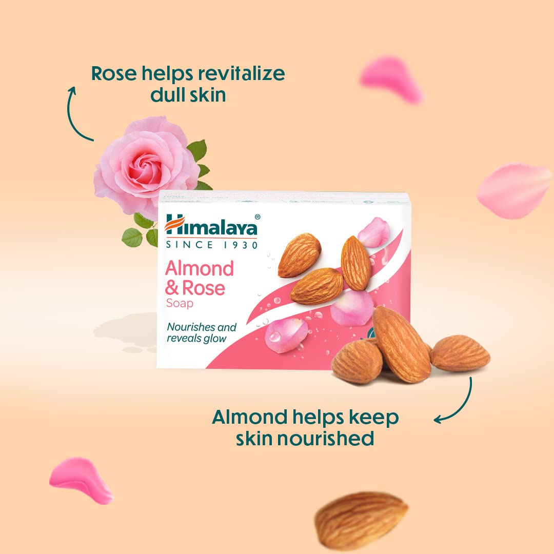 Himalaya Herbals Soap, Almond and Rose, 125g ,