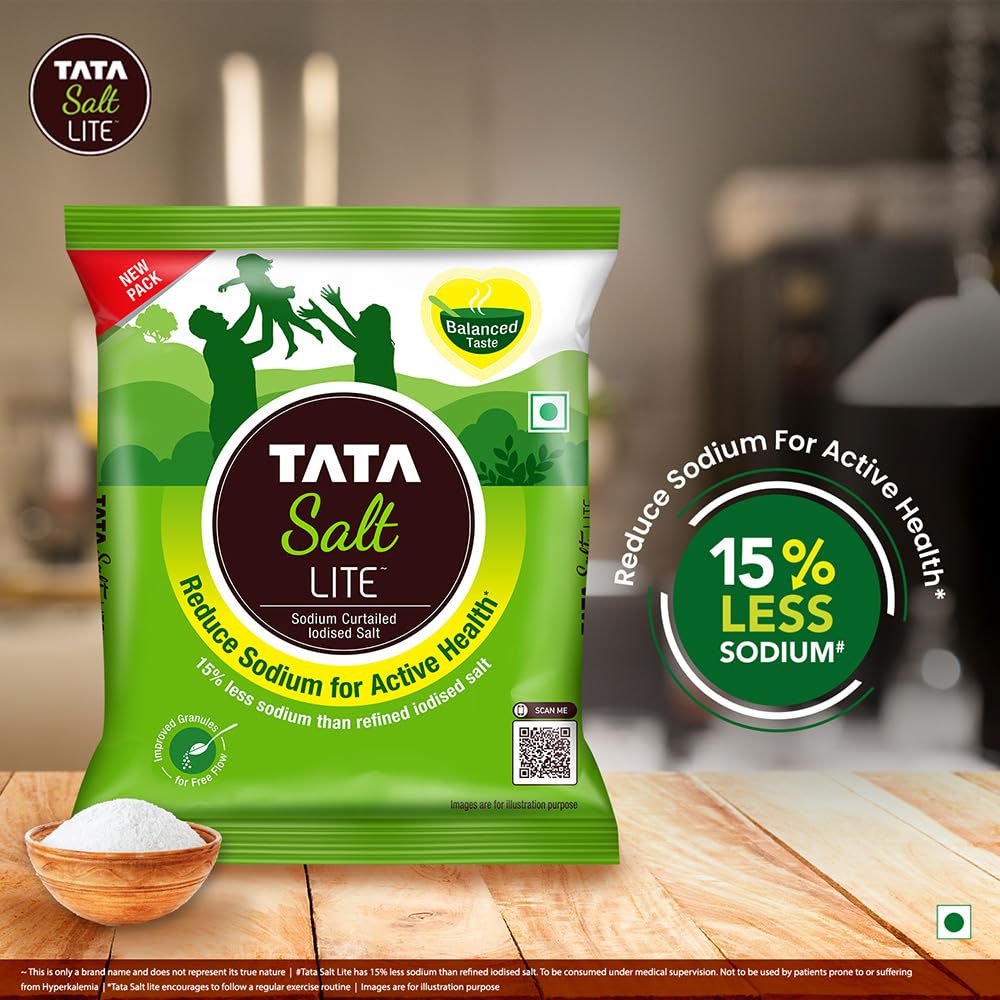 Tata Salt Lite, Low Sodium, 1kg TATA SALT