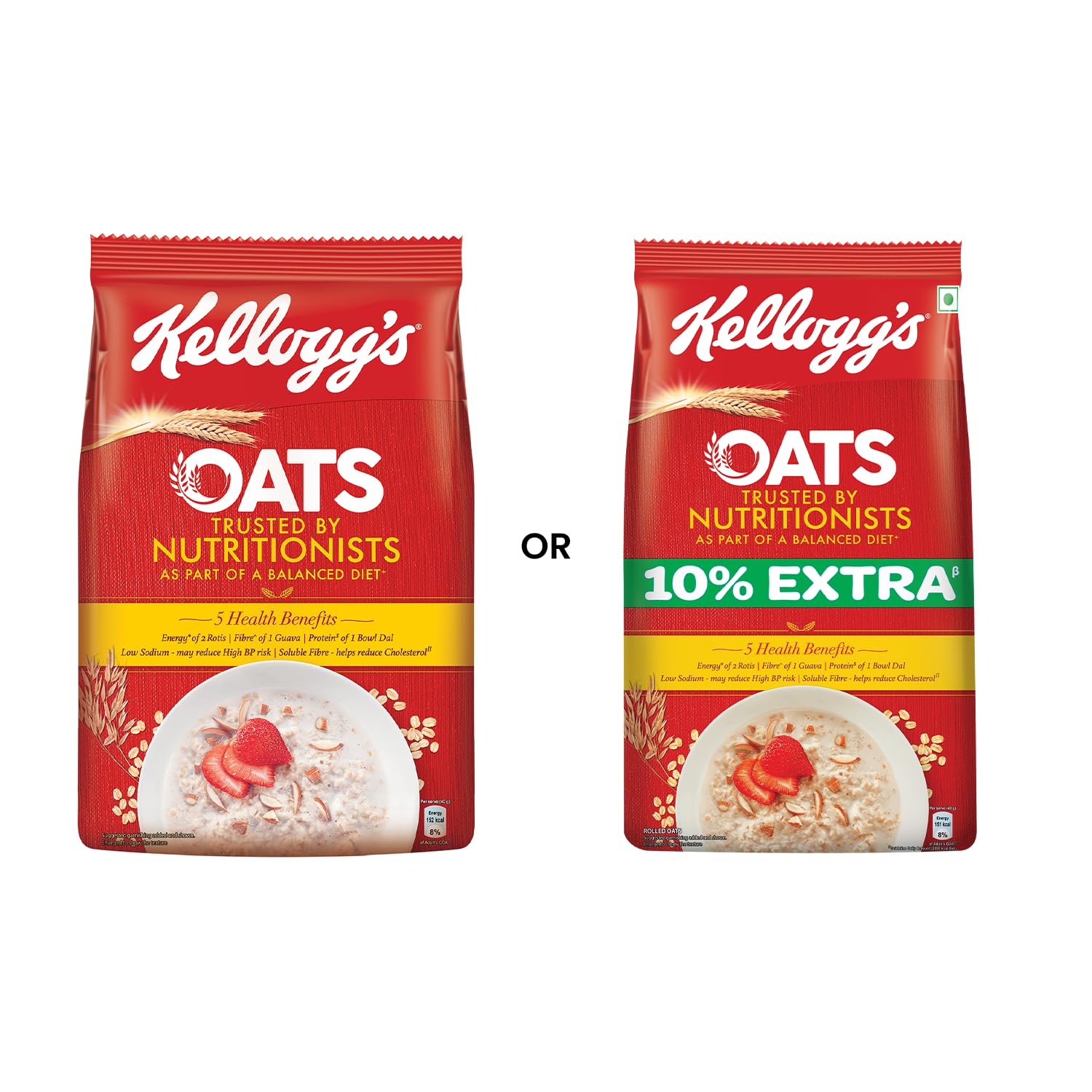 Kellogg's Oats, Rolled Oats, 900gram/990gram Pack