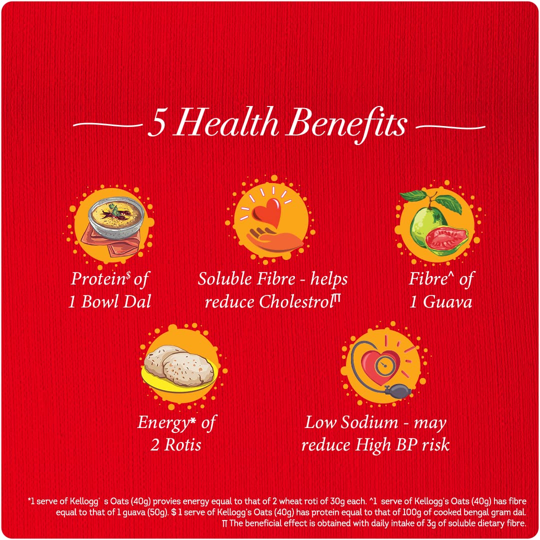 Kellogg's Oats, Rolled Oats, 900gram/990gram Pack