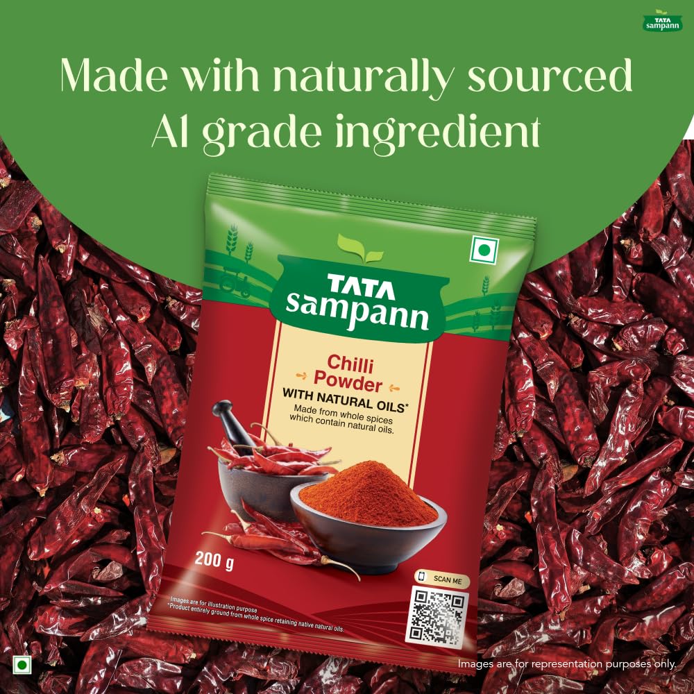 Tata Sampann Chilli Powder 200g, Lal Mirchi Powder,