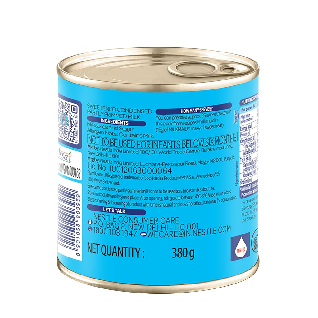 Milkmaid Nestle Partly Skimmed Sweetened Condensed Milk, 380g