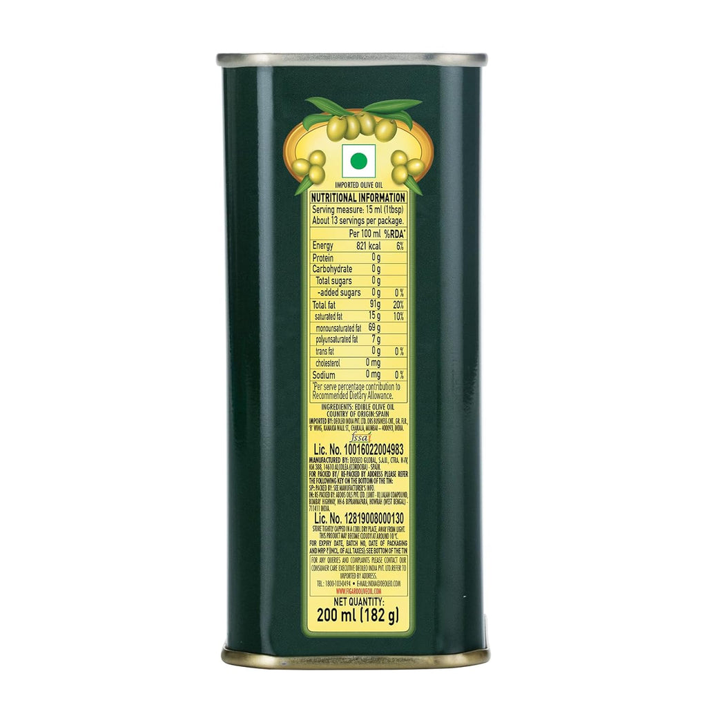 Fígaro Olive Oil- Multipurpose Pure Olive Oil- Imported from Spain- 200ml Tin