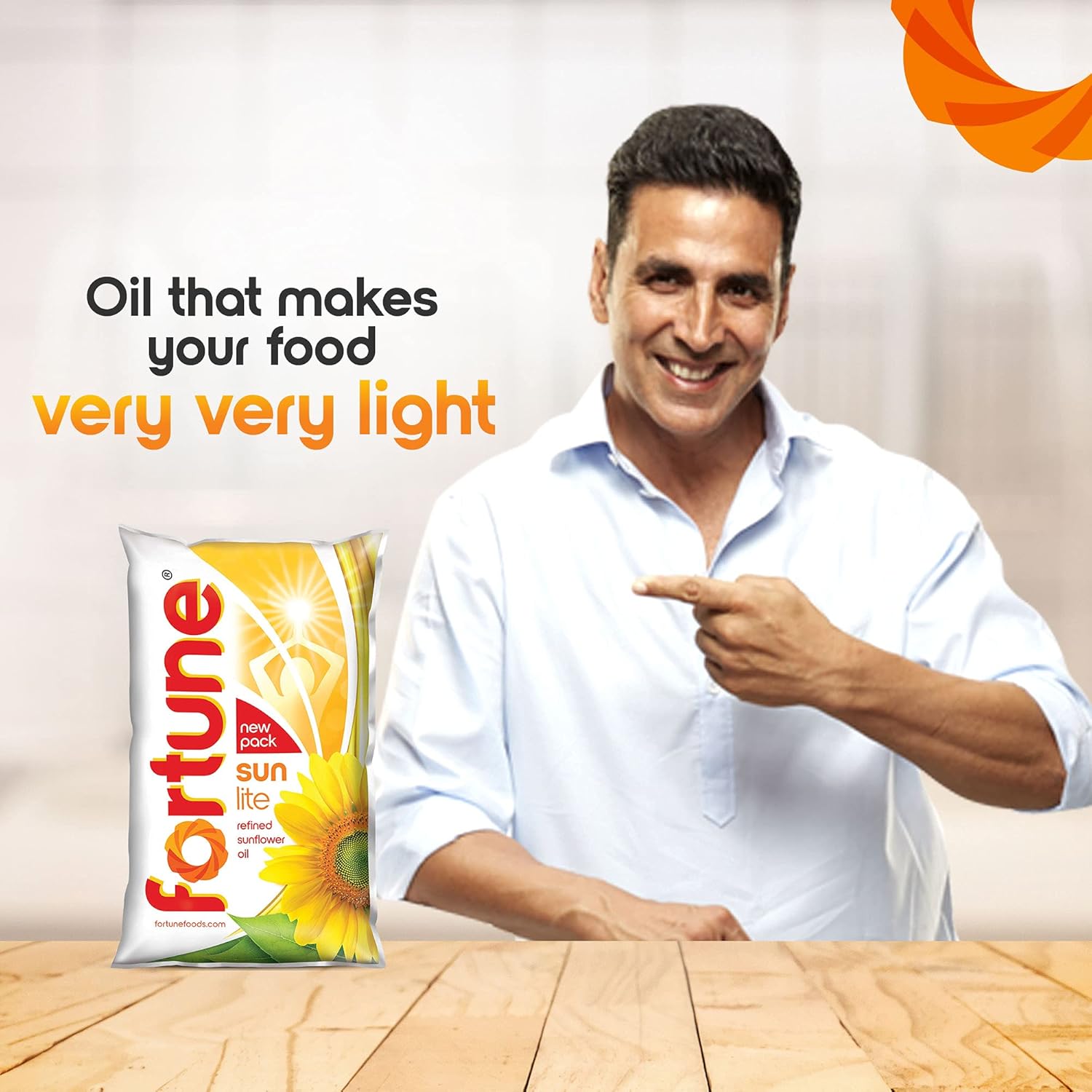 Fortune Sunlite Refined Sunflower Oil, 870gm Pouch (Weight May Vary)