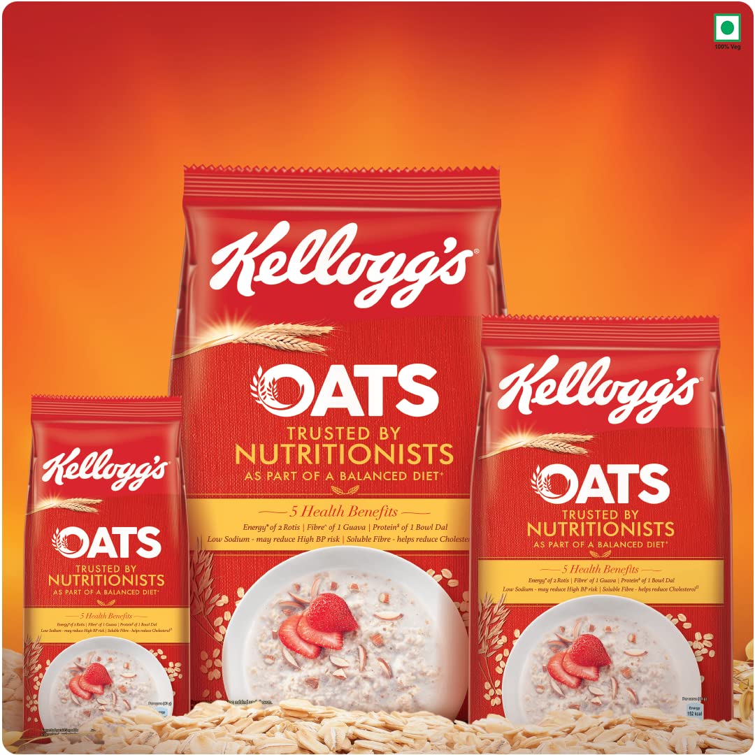 Kellogg's Oats, Rolled Oats, 900gram/990gram Pack