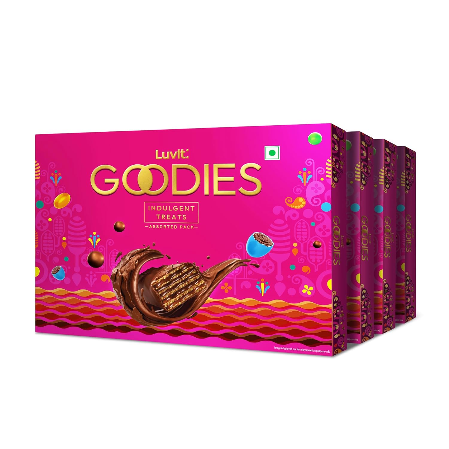 LuvIt Goodies Chocolates Treat Gift Pack | For Birthday, Rakhi, Diwali Occasions | Truffles  (4 x 164.6 g)