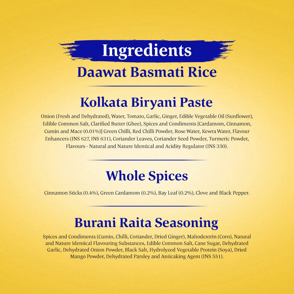 Daawat Biryani Kit Kolkata |  Ready in 30 min | 334gm