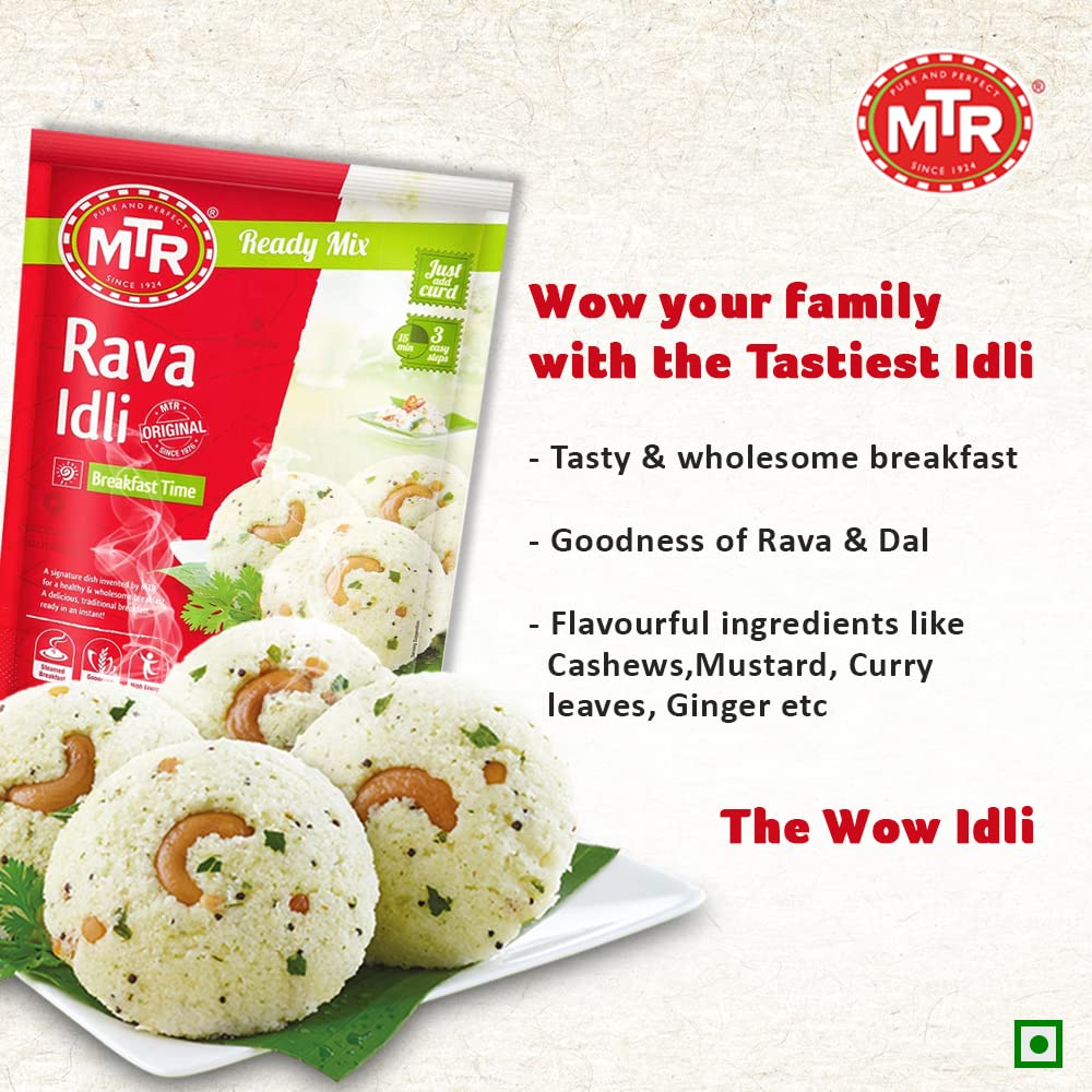 MTR Rava Idli Mix -  | Quick Breakfast | Instant Ready to Cook Mix || 1kg MTR