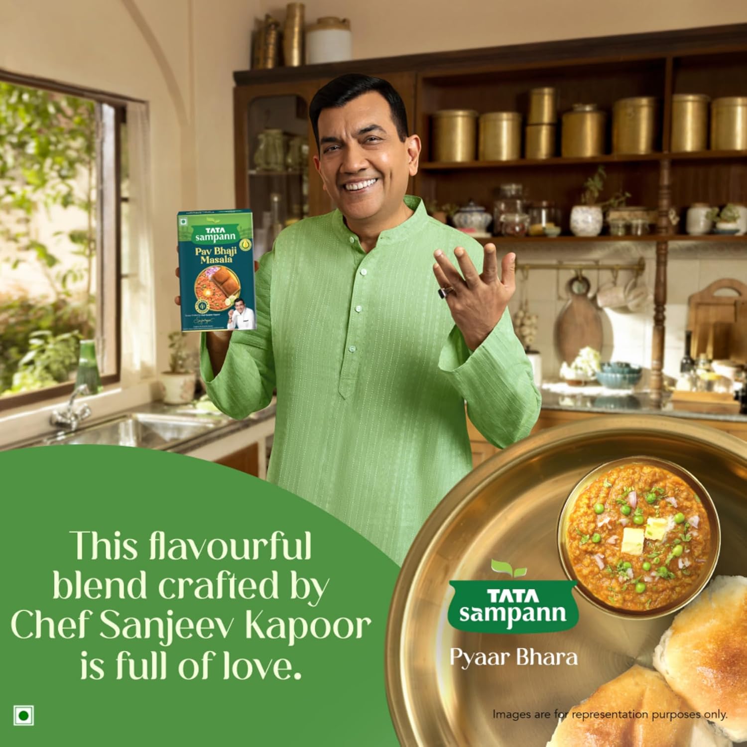 Tata Sampann Pav Bhaji Masala with Natural Oils,