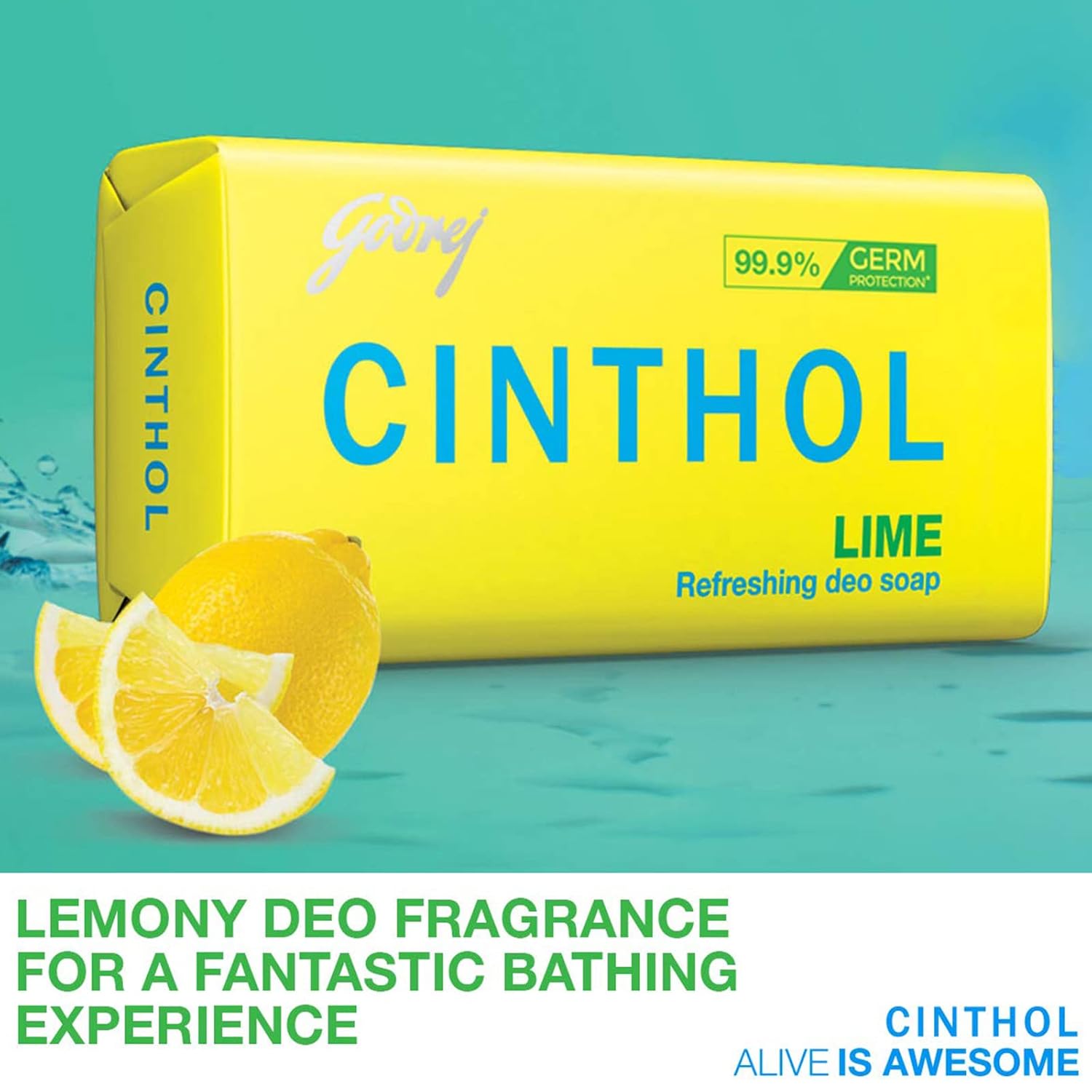 Cinthol Lime Bath Soap - 100g Grade 1 Soap | For All Skin Types