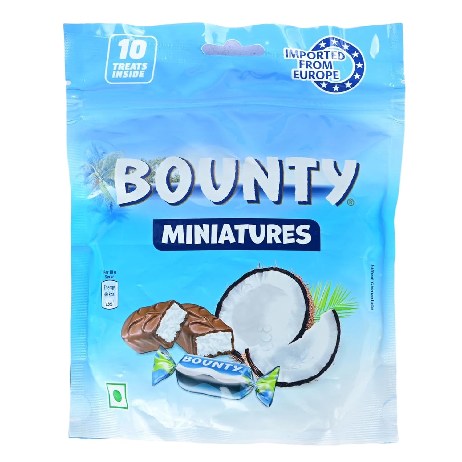 Bounty Miniatures Chocolate, Coconut, 100 gm