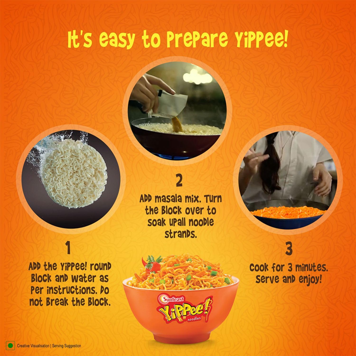 Sunfeast YiPPee! Magic Masala, Instant Noodles (Pack of 4), 240g