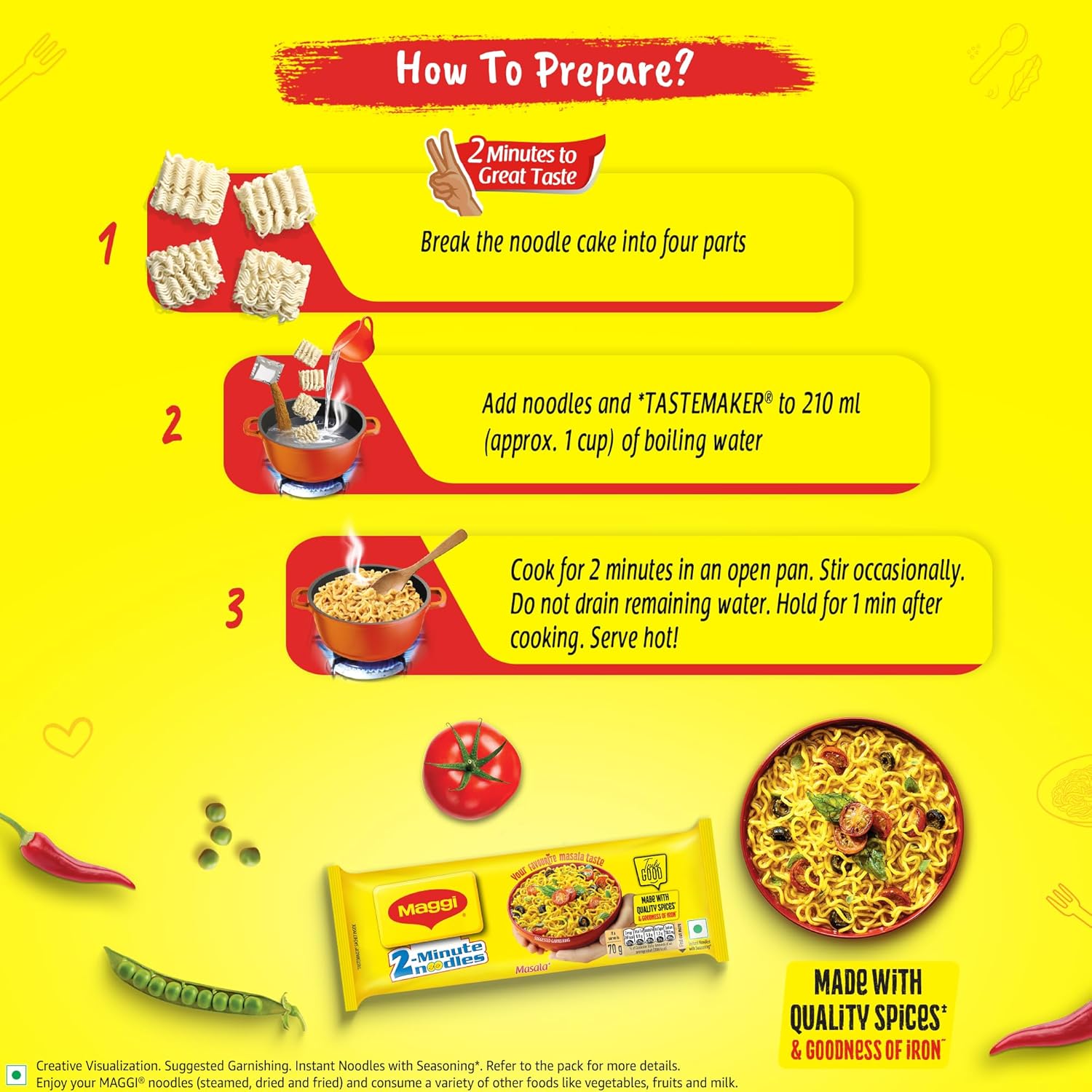 MAGGI 2-Minute Instant Noodles,Masala Noodles .