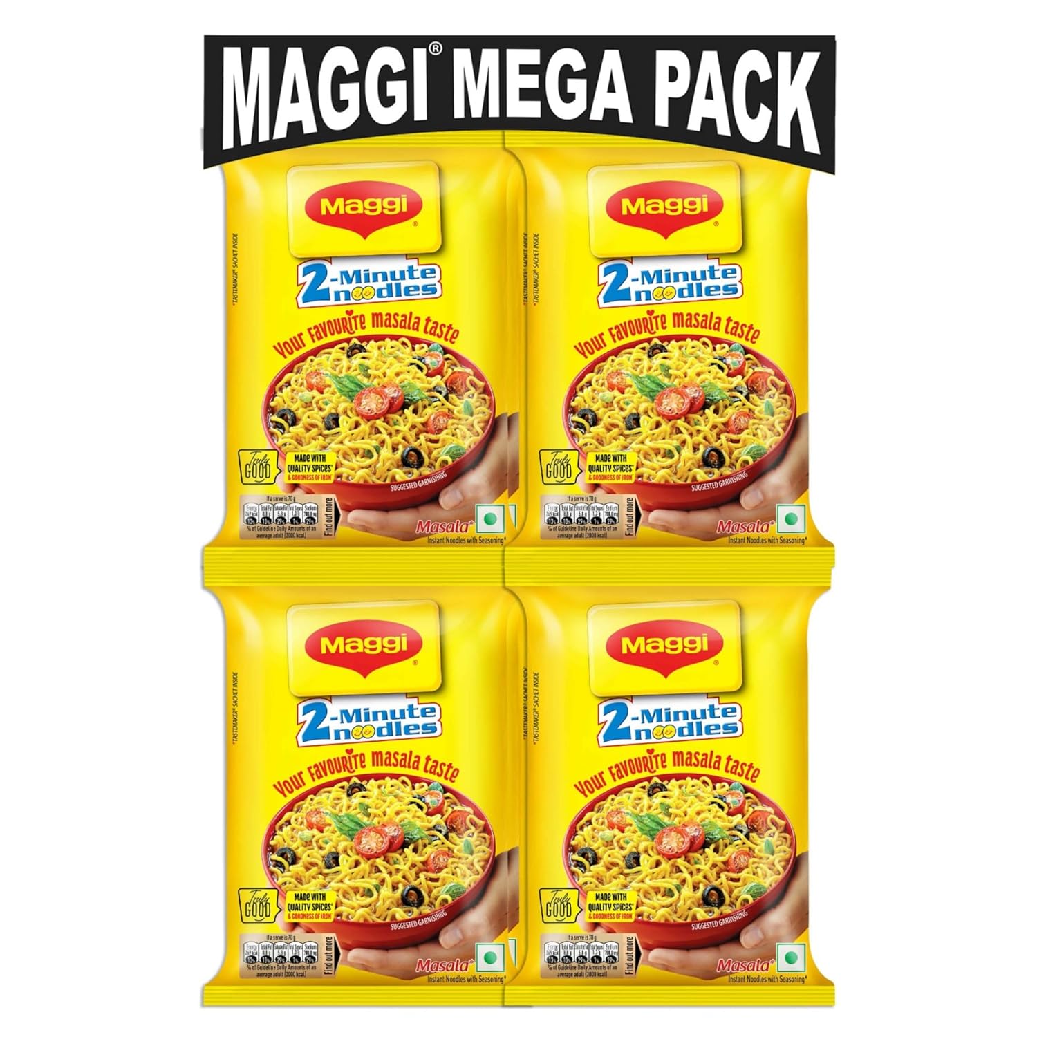 MAGGI 2-Minute Instant Noodles,Masala Noodles With Goodness Of Iron