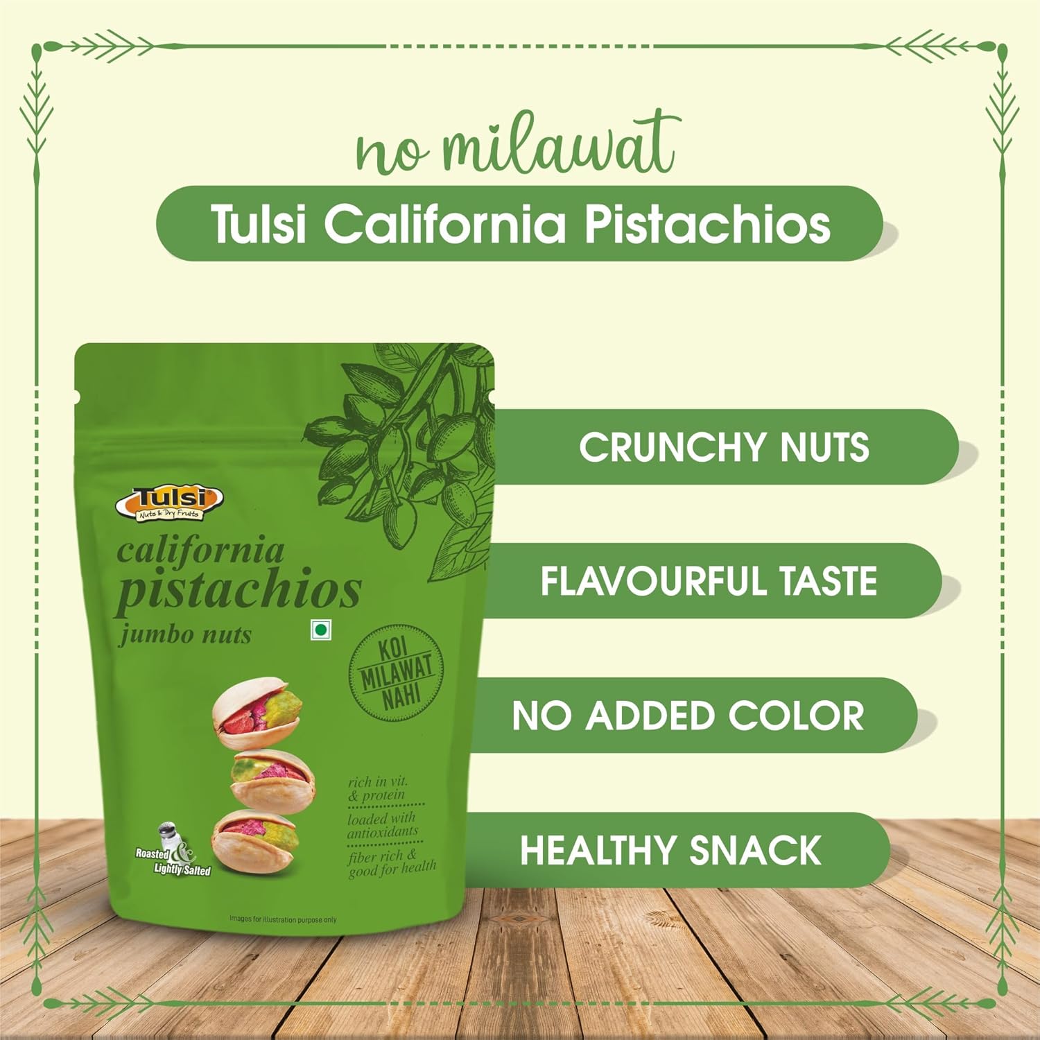 Tulsi Roasted California Pistachios, 200g