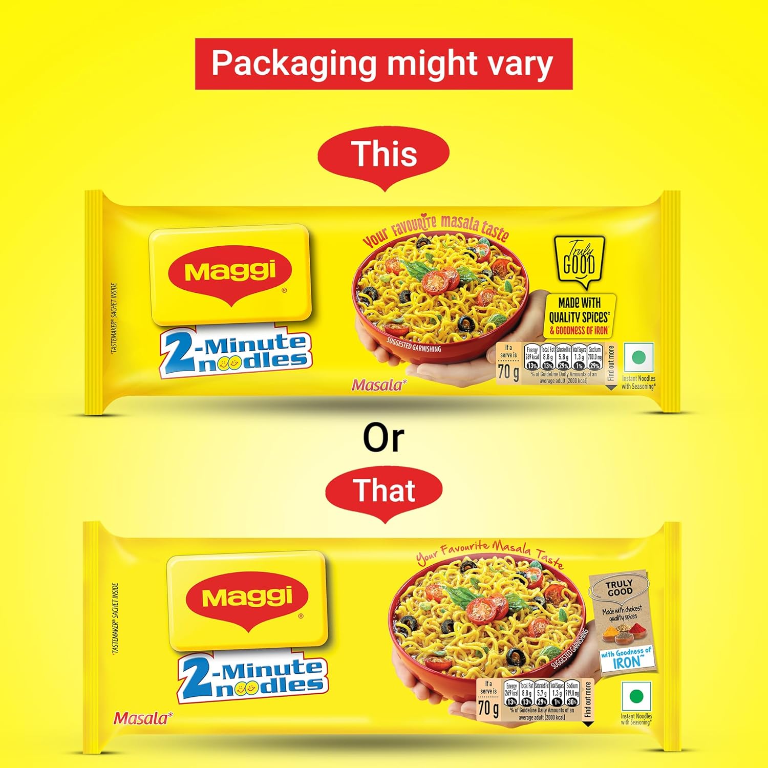 MAGGI 2-Minute Instant Noodles,Masala Noodles .