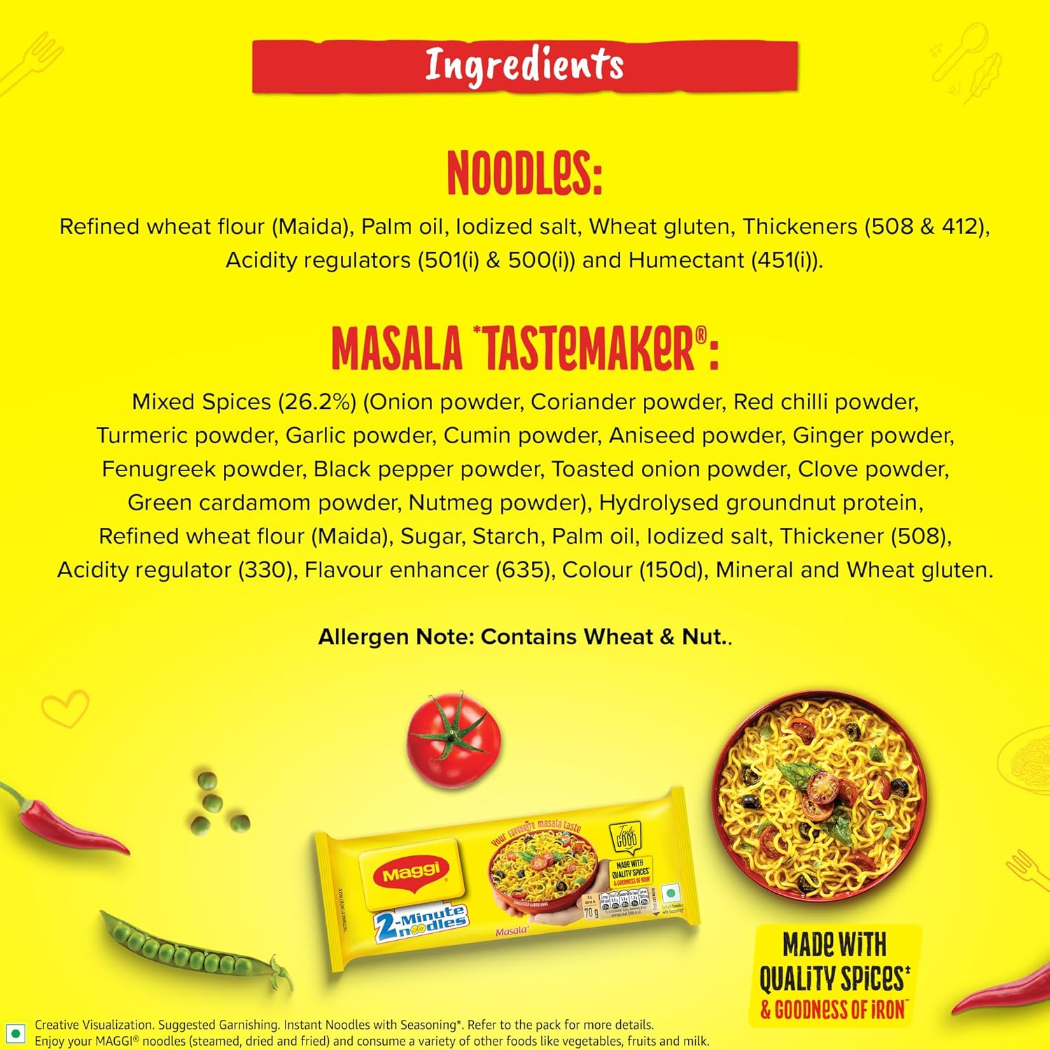 MAGGI 2-Minute Instant Noodles,Masala Noodles .