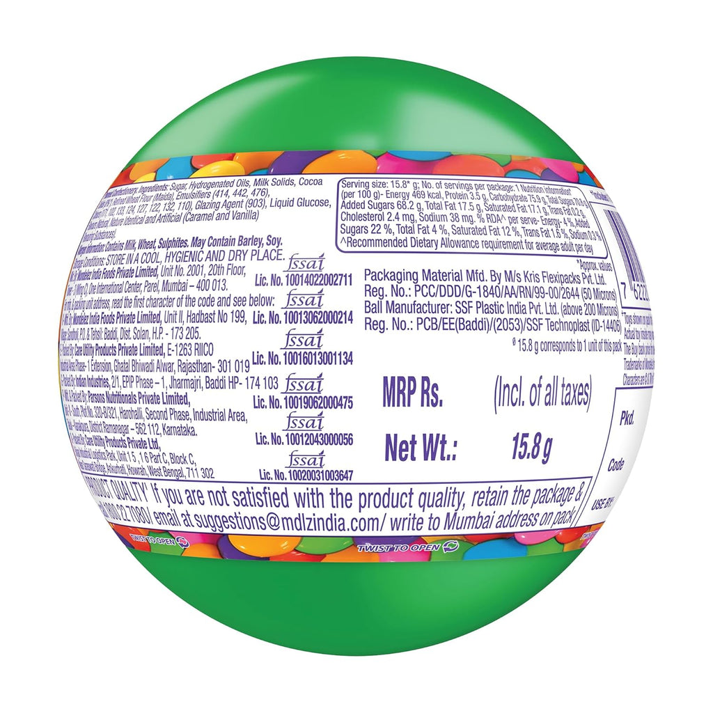 Cadbury Gems Surprise Chocolate Ball, 15.8 g
