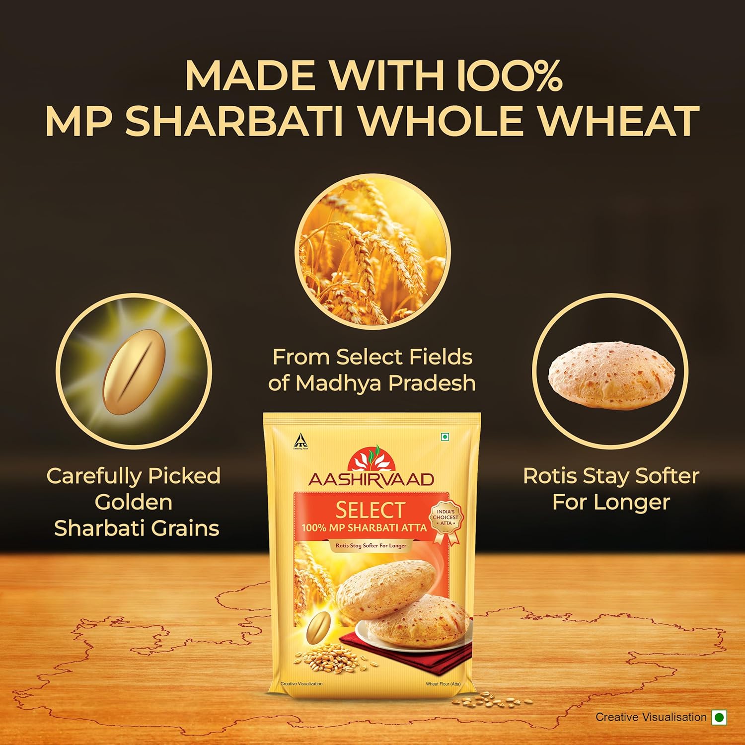 Aashirvaad  ,MP Sharbati Wheat Atta 5 kg