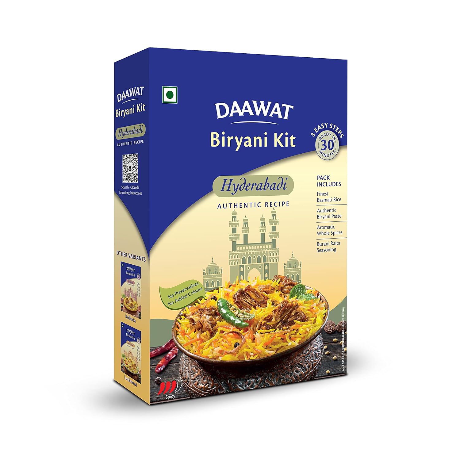 Daawat Biryani Kit Hyderabadi |  | Ready in 30 min | 334 gm
